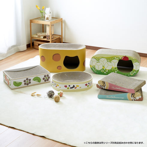 猫用段ボール爪とぎ ポップ(W430×D300×H115)